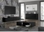 ТВ шкаф RAVENNA MDF HG 150 3D (черен мат/черен гланц)